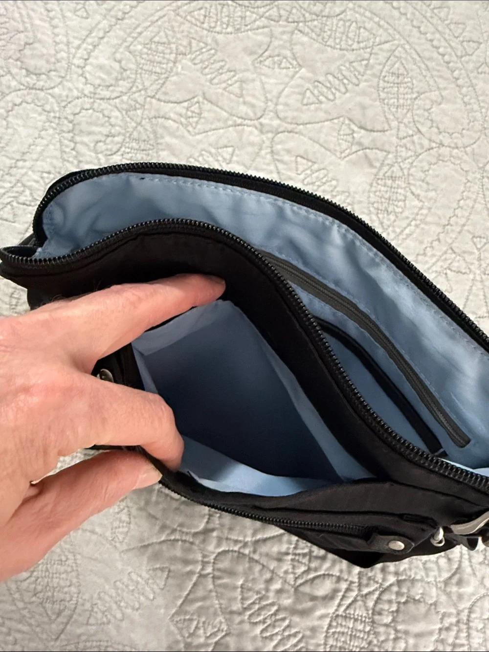 Baggallini Black Crossbody Bag with RFID pouch - Travel-Friendly